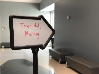 Town Hall Meeting Sign